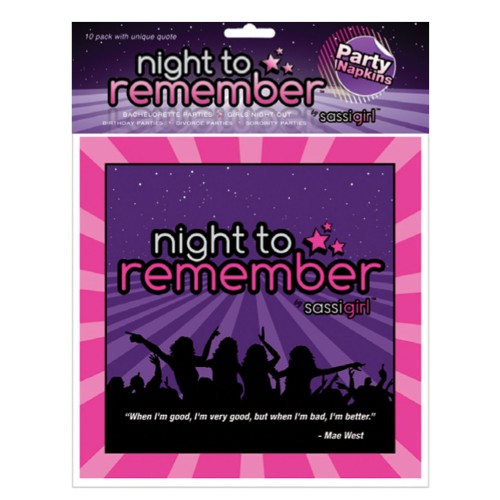 Night to Remember Purple Party Napkins Pack of 10