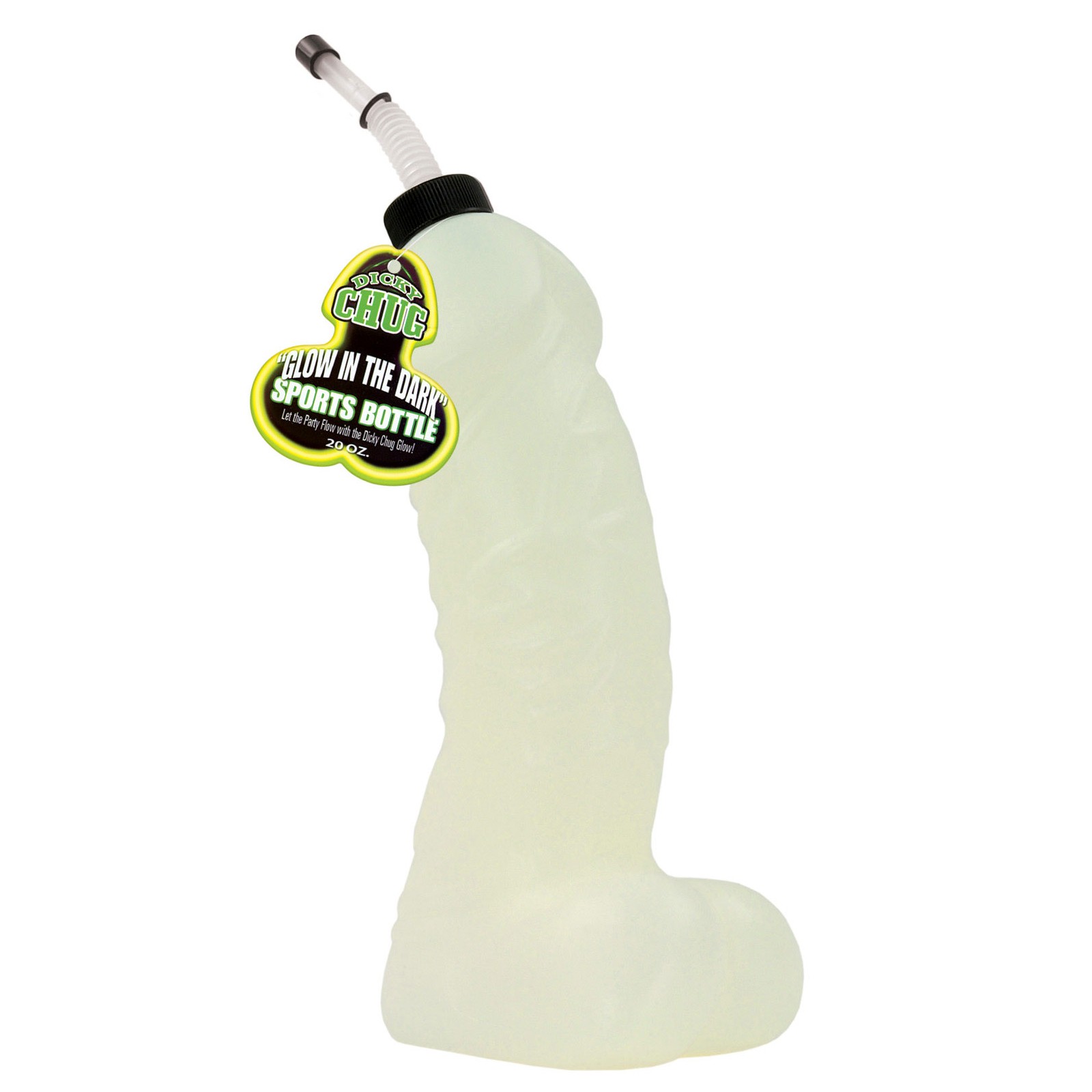 Dicky Chug Glow in the Dark Sports Bottle - Fun Party Accessory