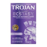 Trojan Her Pleasure Ecstasy Condoms - Box of 10