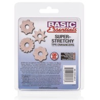 Basic Essentials Clear Rings Set of 4 for Enhanced Pleasure