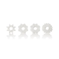 Basic Essentials Clear Rings Set of 4 for Enhanced Pleasure