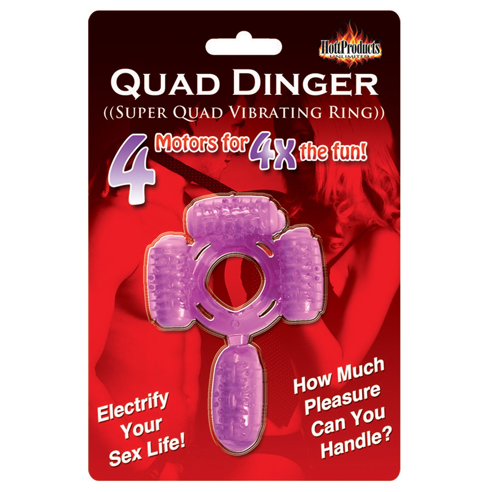 Humm Dinger Super Quad Vibrador Púrpura