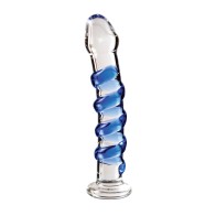 Masajeador de Cristal Soplado a Mano Icicles No. 5 para Placer Premium