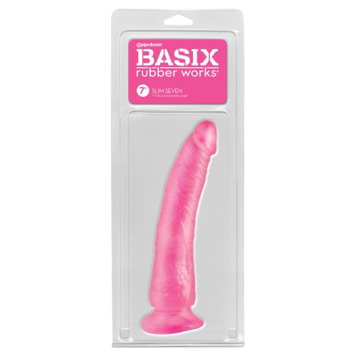 Basix Rubber Works 7 Pene Delgado Rosa - Cómodo y Flexible