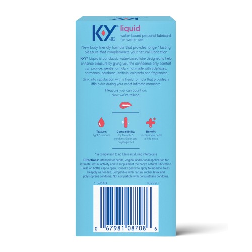 K-Y Liquid de Sensación Natural 2.4 oz