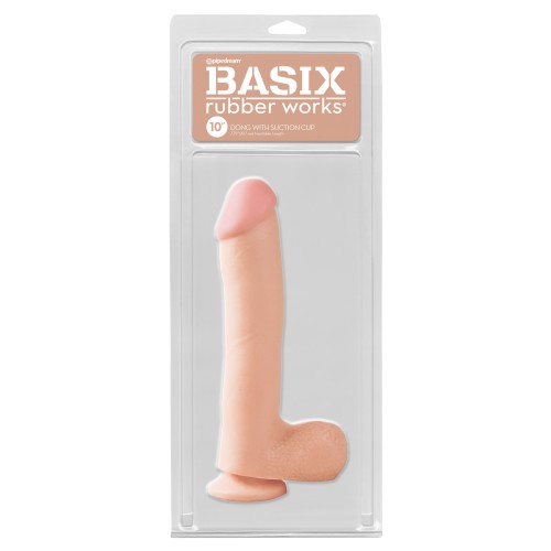 Basix Rubber Works 10" Dong - Flexible Pleasure