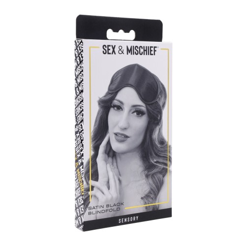 Sex & Mischief Satin Blindfold Black