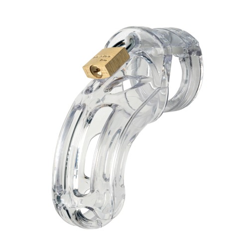 The Curve 3 3/4 Inch Cock Cage Lock Set Clear