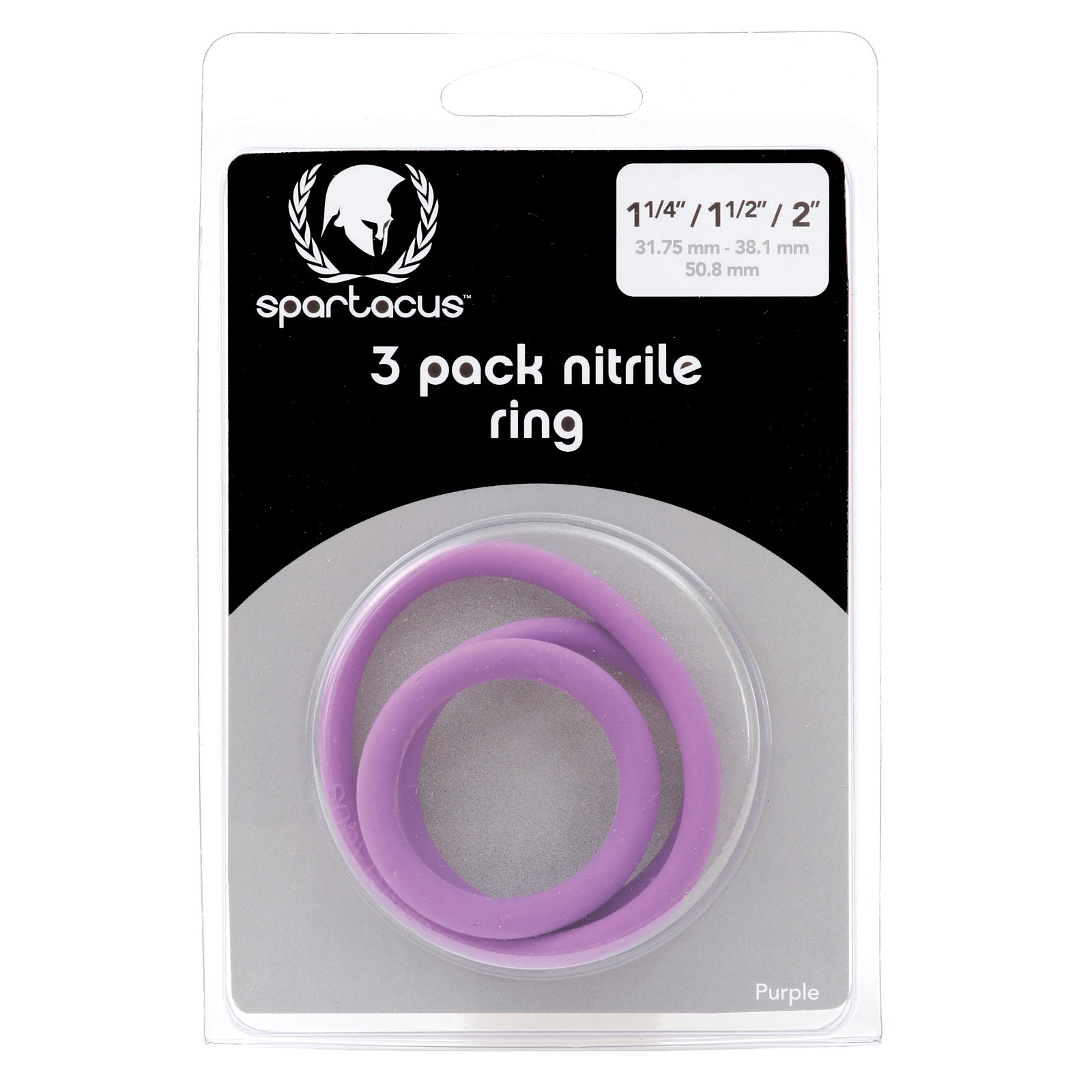 Nitrile Cock Ring Set - Purple