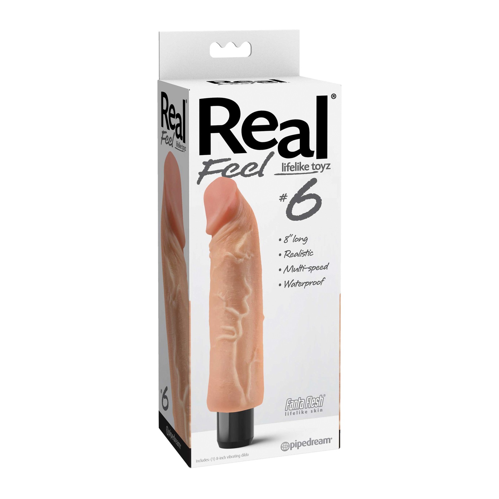 Vibrador Impermeable Real Feel No. 6 Carne