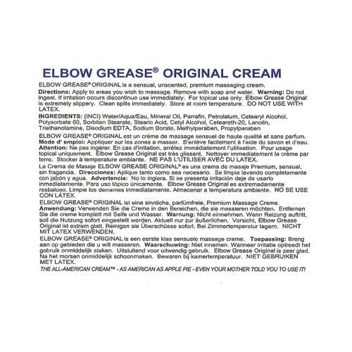 Elbow Grease Original Cream for Extensive Pleasure