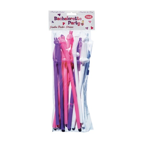 Bachelorette Party Flexy Super Straws Pack