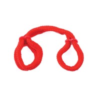 Fetish Fantasy Silk Rope Love Cuffs Red - Easy Bondage Fun