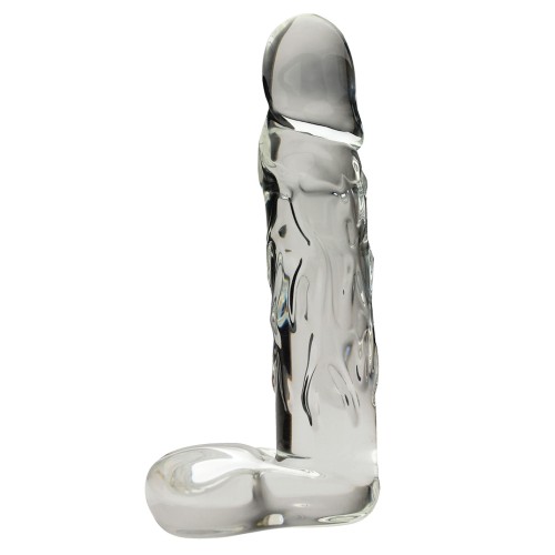 Blown Realistic Glass Large Dildo Clear