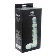 Blown Realistic Glass Large Dildo Clear