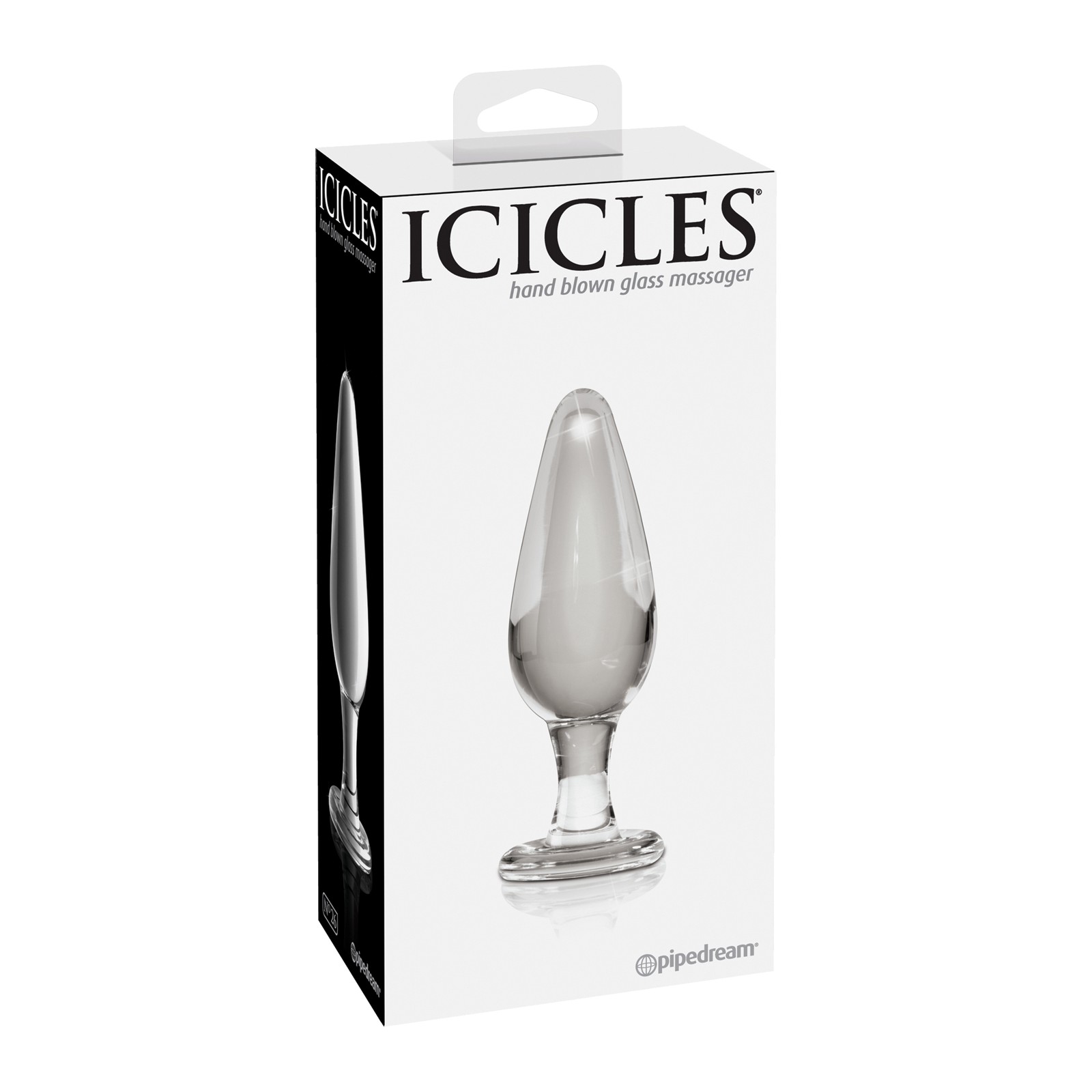 Icicles No. 26 Hand Blown Glass Massager Clear