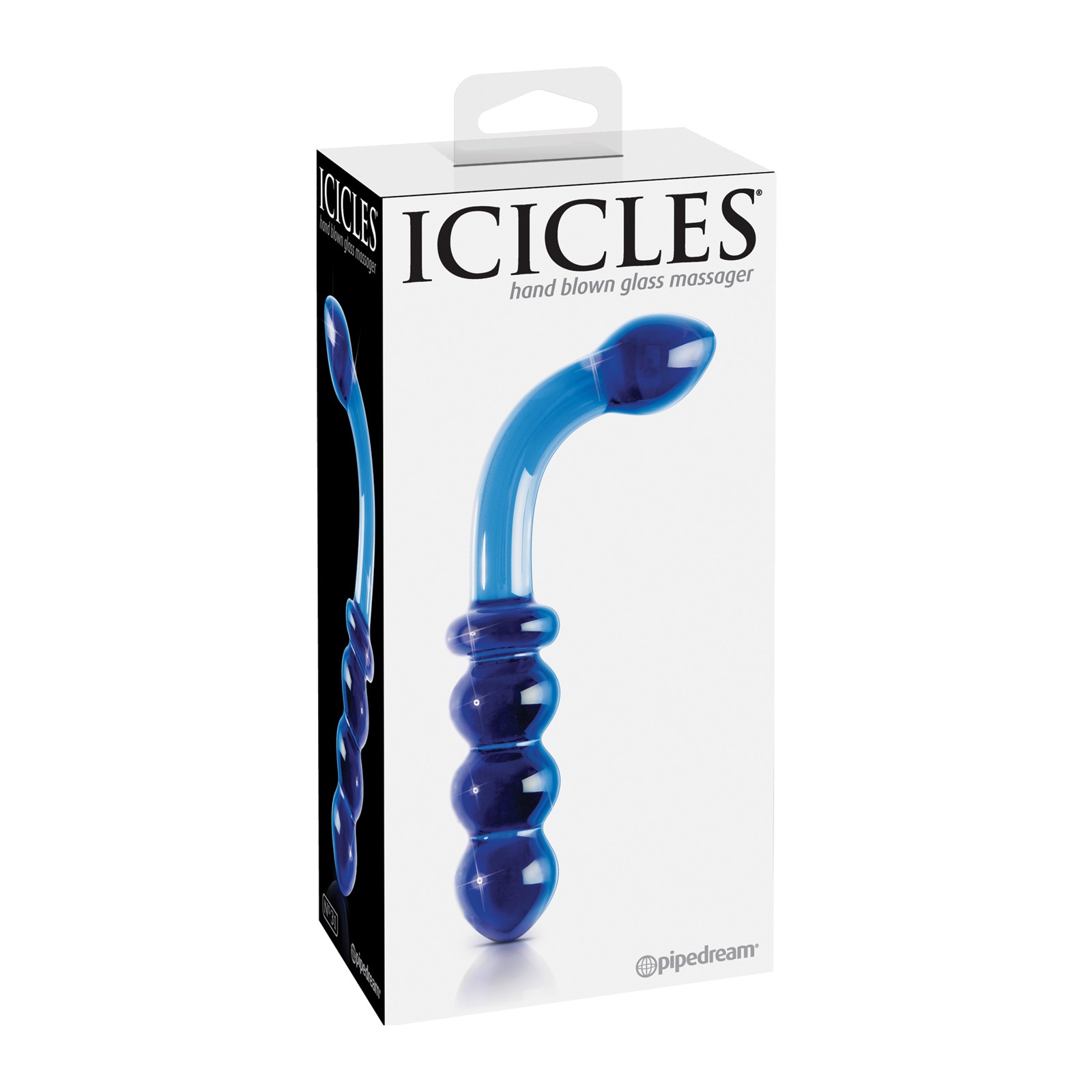 Icicles No. 31 Hand Blown Glass - Blue G Spot