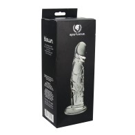 Blown Medium Realistic Glass Dildo Clear for Ultimate Pleasure