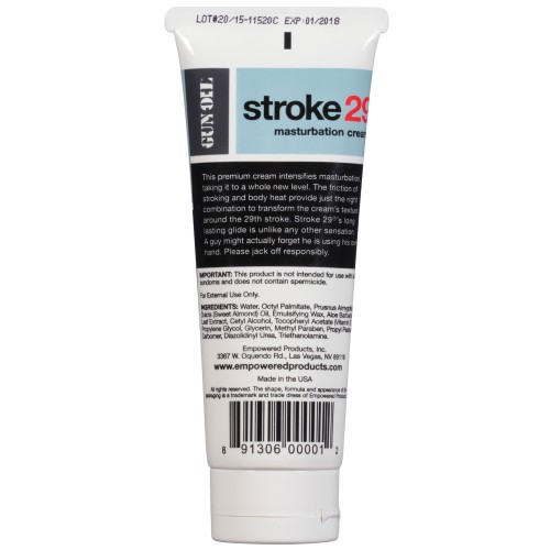 Crema para Masturbación Stroke 29 - Tubo de 6.7 oz