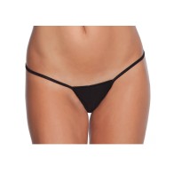 Low Rise Lycra G-String in Black