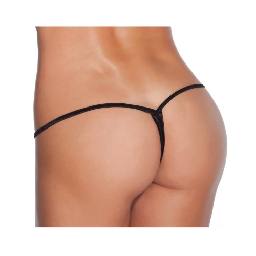 G-String Bajo de Lycra en Negro