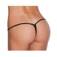 Low Rise Lycra G-String in Black