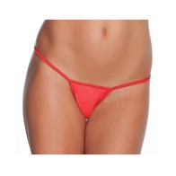 G-String Rojo de Lycra de Talle Bajo - Sexy y Cómodo