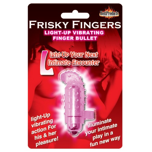 Frisky Finger Light Up Vibrating Bullet - Magenta