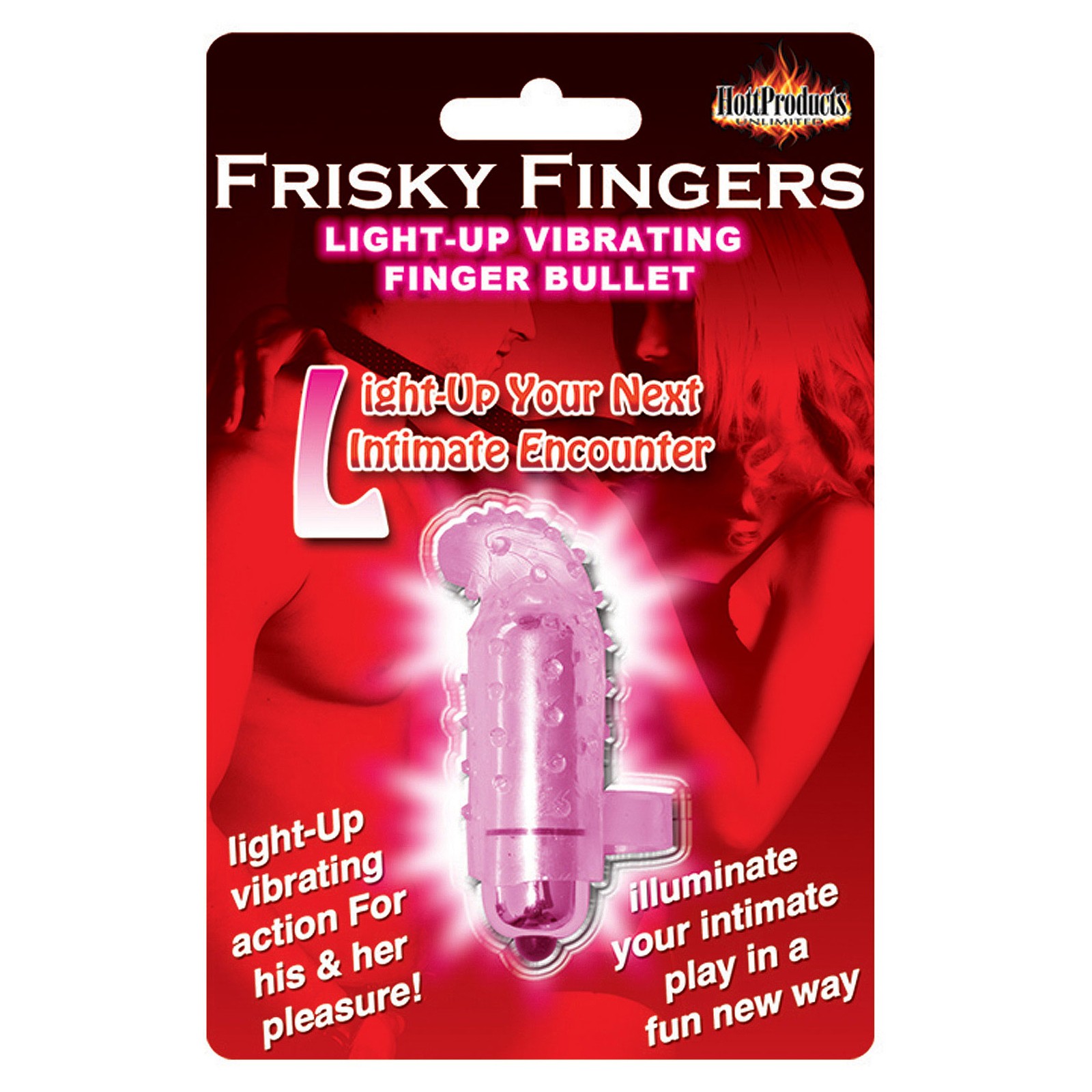 Frisky Finger Light Up Vibrating Bullet - Magenta