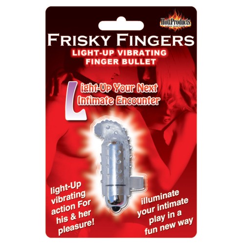 Frisky Finger Light Up Vibrating Bullet - Clear