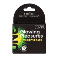 One Glowing Pleasures Condoms - Glow in the Dark Fun