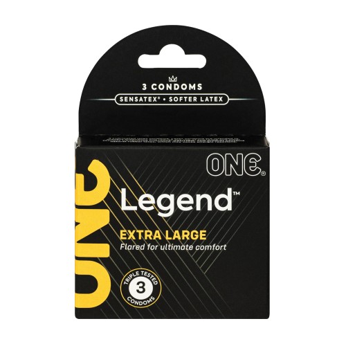 One The Legend XL Condoms Box of 3 - Comfort and Performance