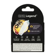 One The Legend XL Condoms Box of 3 - Comfort and Performance