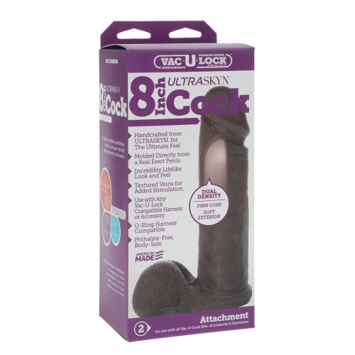 Accesorio de Pene de 8 Pulgadas Vac-U-Lock para Placer Realista