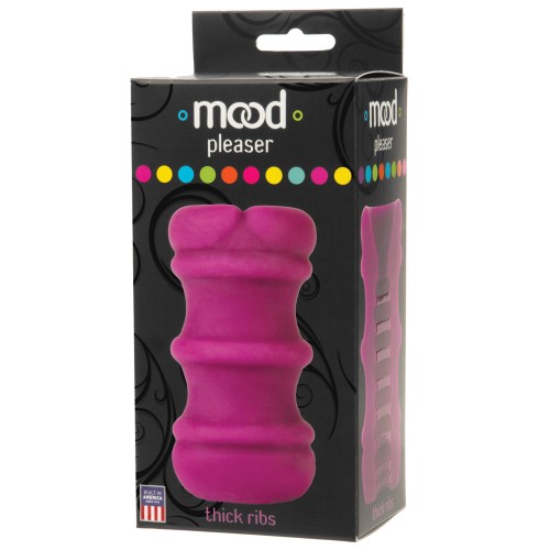 Mood Ultraskyn Thick Ribbed Stroker Purple for Enhanced Pleasure