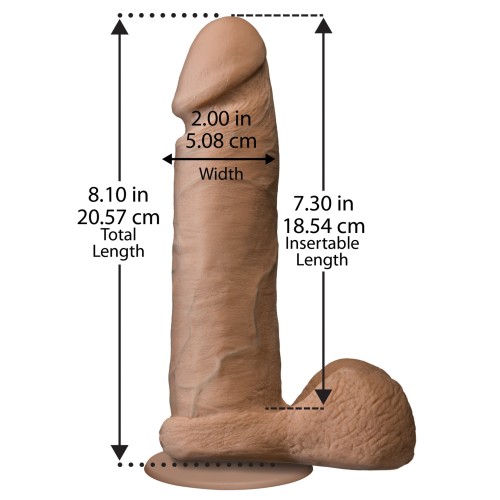 Realistic 8 Inch Ultraskyn Cock Brown