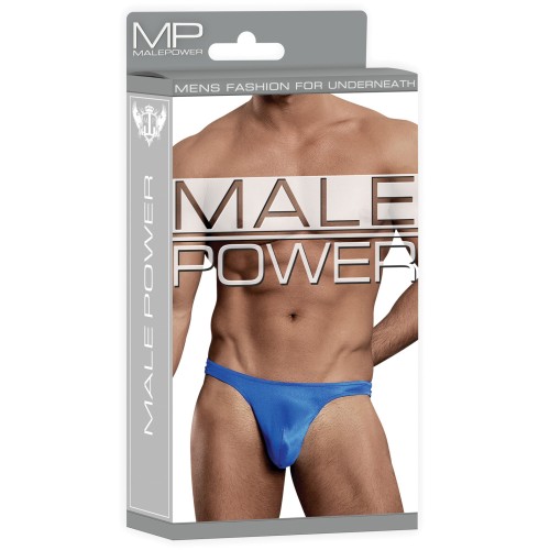 Male Power Satin Bong Thong - Blue S/M