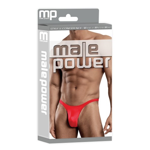 Male Power Satin Bong Thong Red