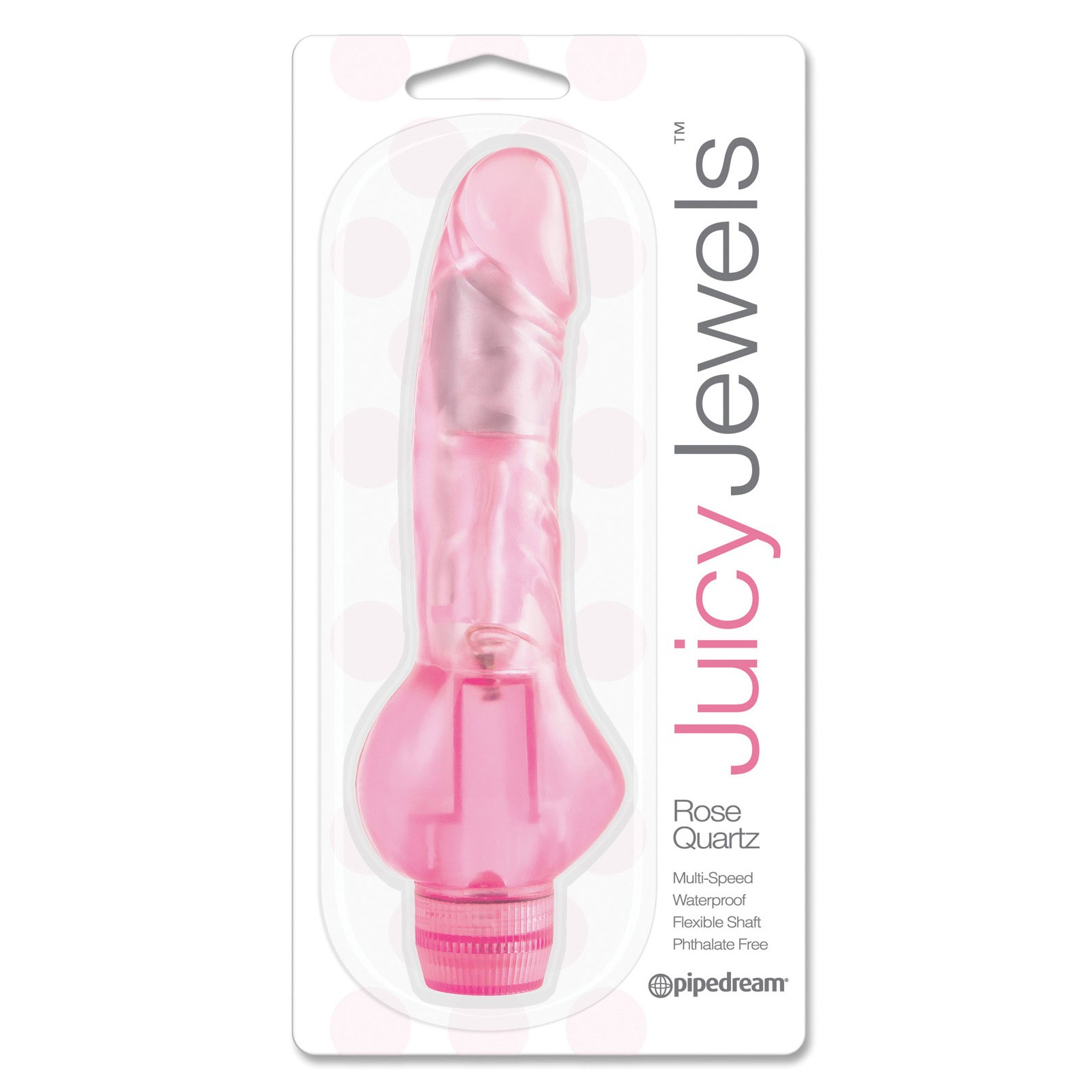 Juicy Jewels Rose Quartz Vibrator - Pink