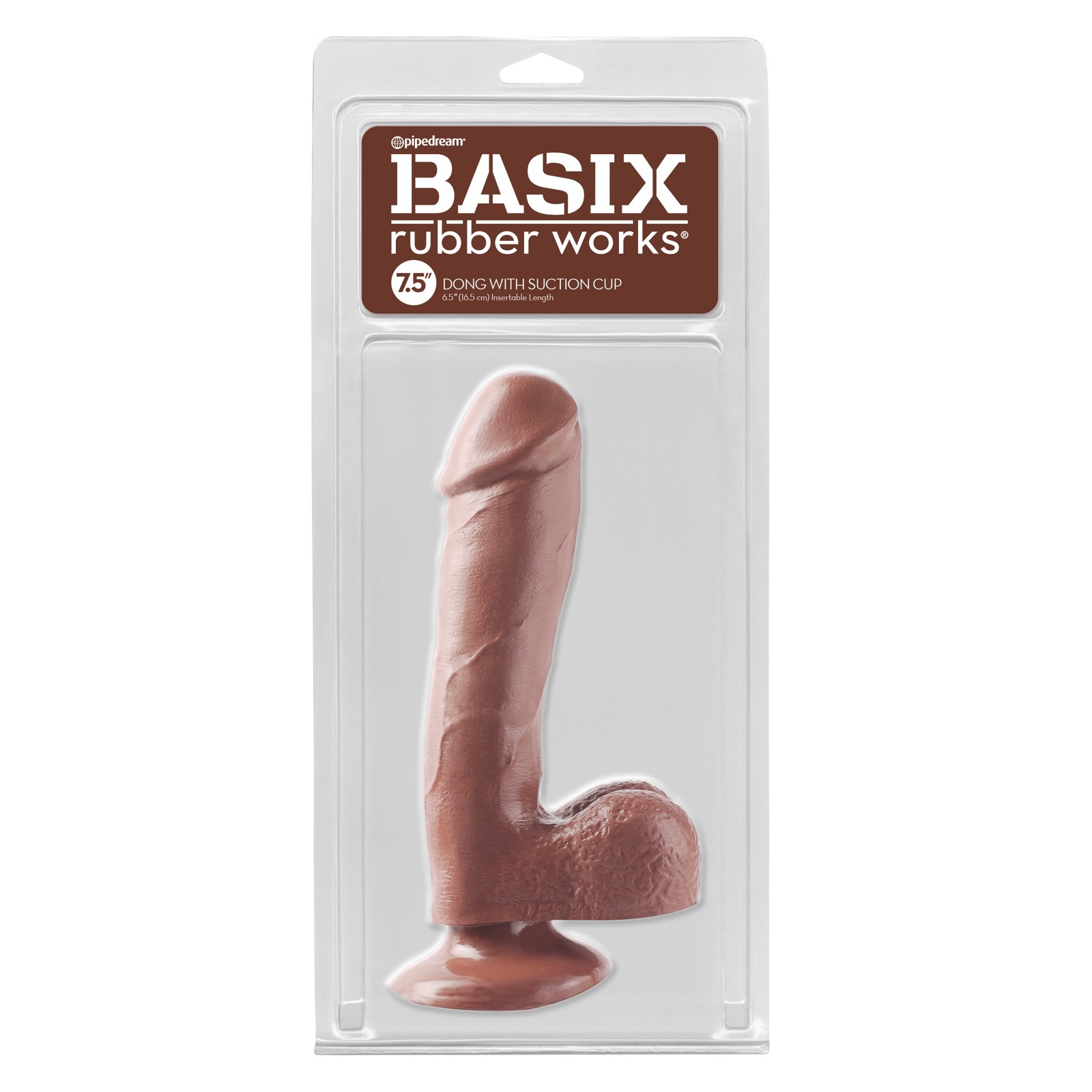 Basix Rubber Works Dong with Suction Cup - 7.5 Inch