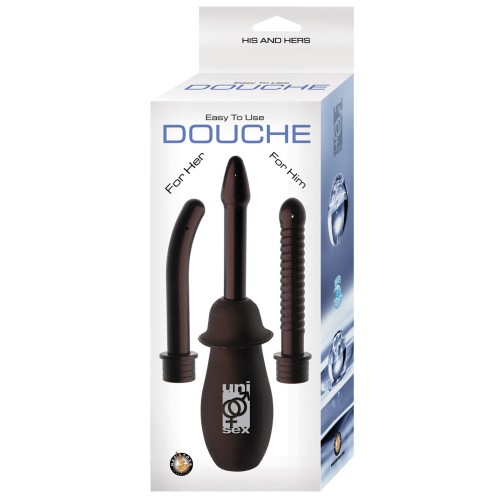 His & Hers Easy To Use Anal Douche Black