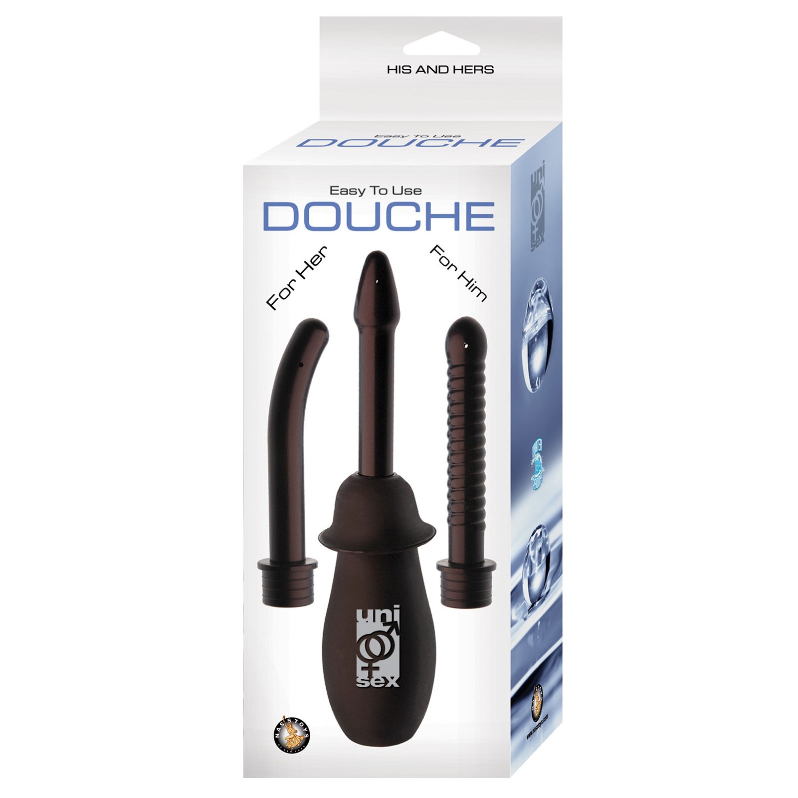 His & Hers Easy To Use Anal Douche Black