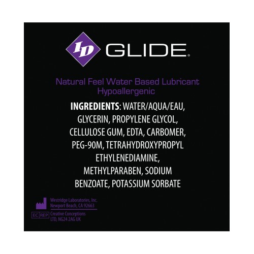 Lubricante a Base de Agua I-D Glide - Botella de 4.4 oz con Tapa a Presión