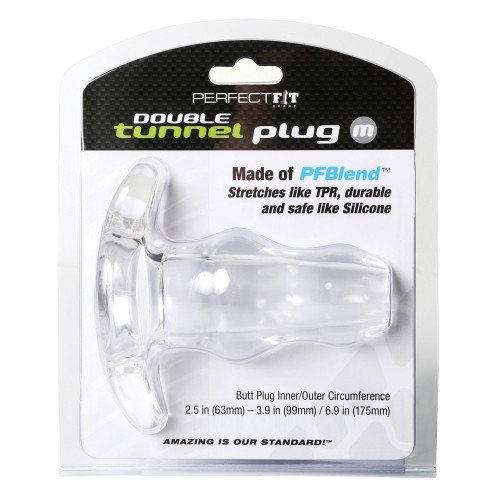 Plug Doble Tunnel Perfect Fit Medio para Juego Anal