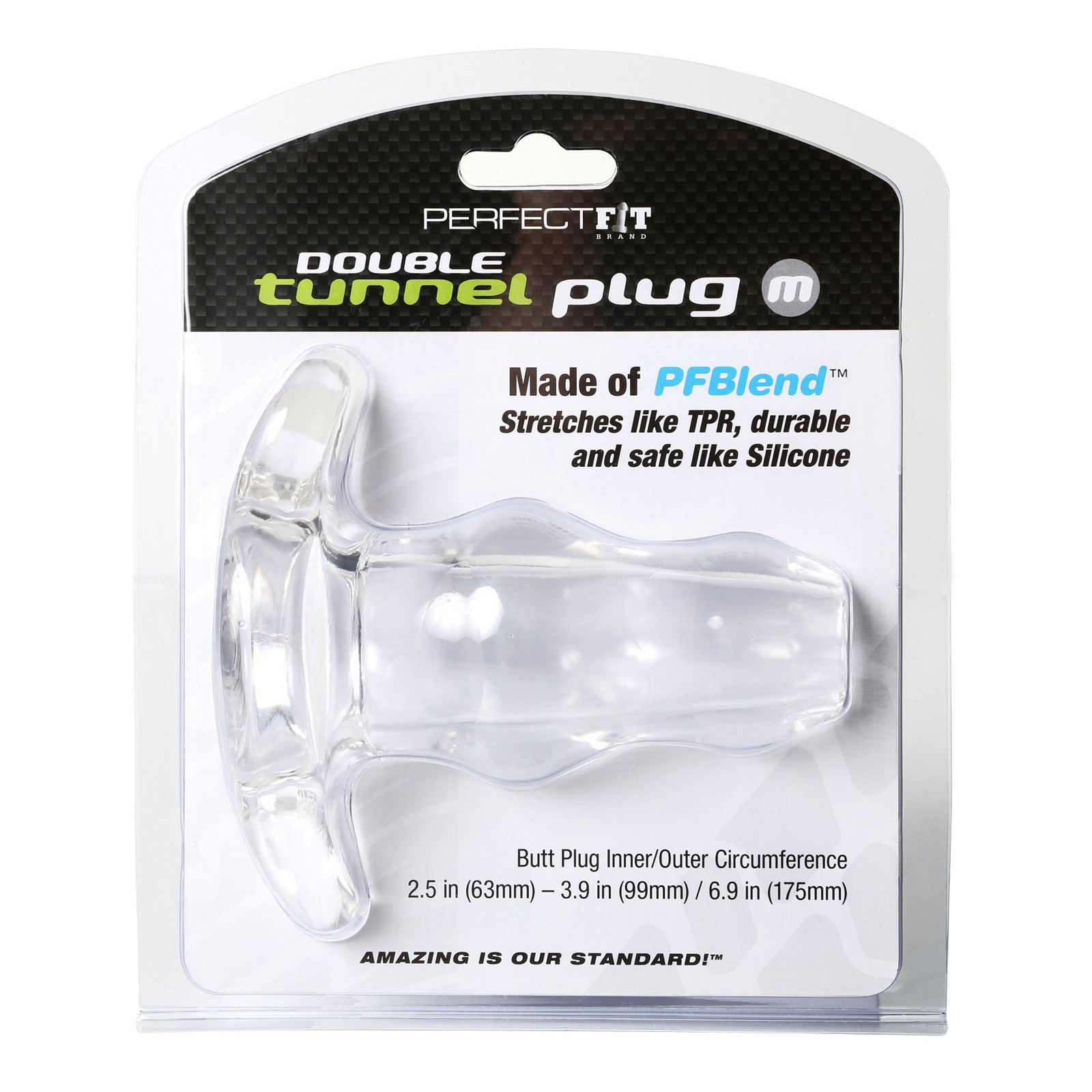 Plug Doble Tunnel Perfect Fit Medio para Juego Anal