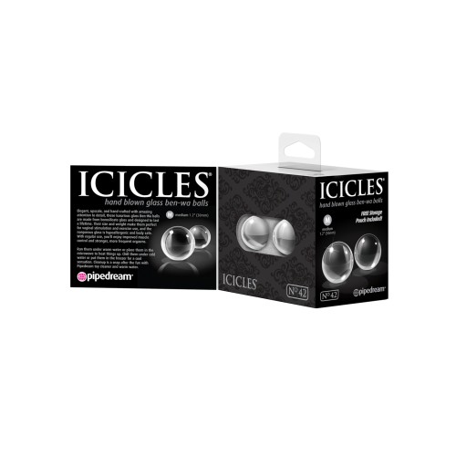 Pelotas Ben Wa de Vidrio Soplado a Mano Icicles No. 42 para Placer