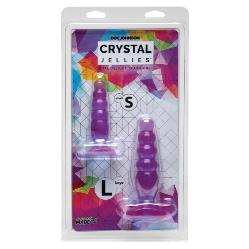 Kit Entrenador Anal Crystal Jellies - Púrpura