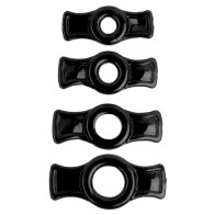 Titanmen Tools Cock Ring Set - Black - Enhance Your Pleasure