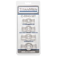 Juego de Anillos para el Pene Titanmen Tools Transparente