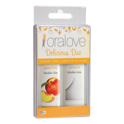 Oralove Flavored Lube Peaches Cream - Sweet Sensation